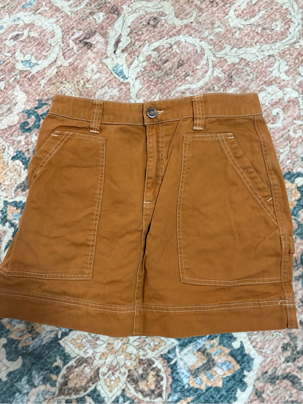 Old Navy Rust Brown Utility Mini Skirt